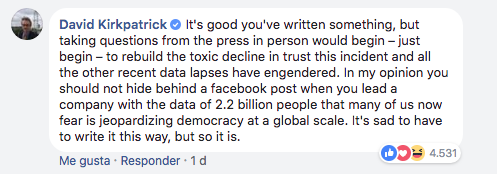 responsabilidad social de Facebook