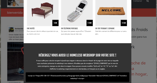 Campaña de RSE para los indigentes