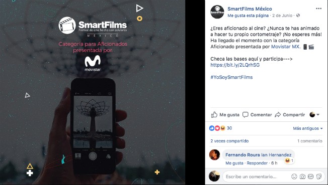 aficionado movistar, concurso de cortometrajes 2018, smartfilms, telefonica, telefonica mexico, RC de telefonica, fundacion telefonica, responsabilidad social de telefonica, rse de telefonica, responsabilidad corporativa de telefonica, iniciativas de rse de telefonica, grabar peliculas con celular, grabar cortometrajes con celular, festival de cortometrajes en mexico, ciudades sostenibles, tecnologia y sostenibilidad