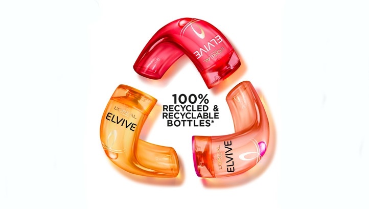 L’Oréal lanza botellas hechas de plástico 100% reciclado