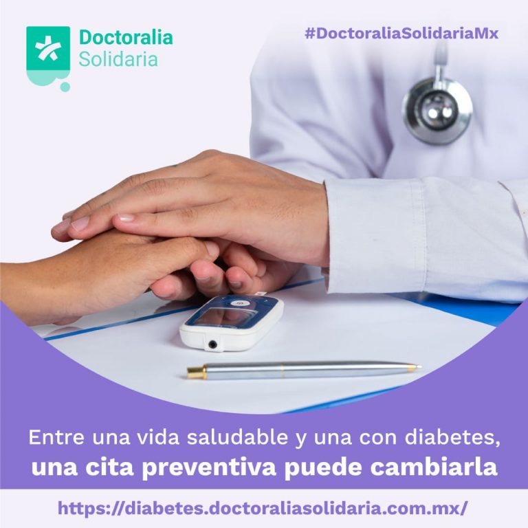 Campaña Doctoralia Solidaria por la Diabetes ofrece consultas en línea sin costo