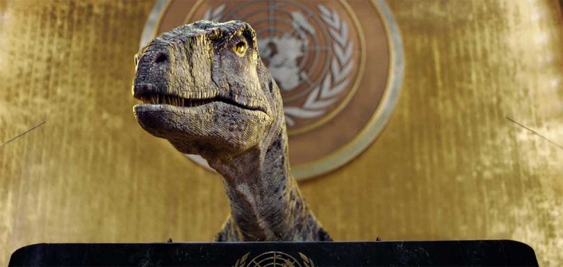 Dinosaurio en la ONU