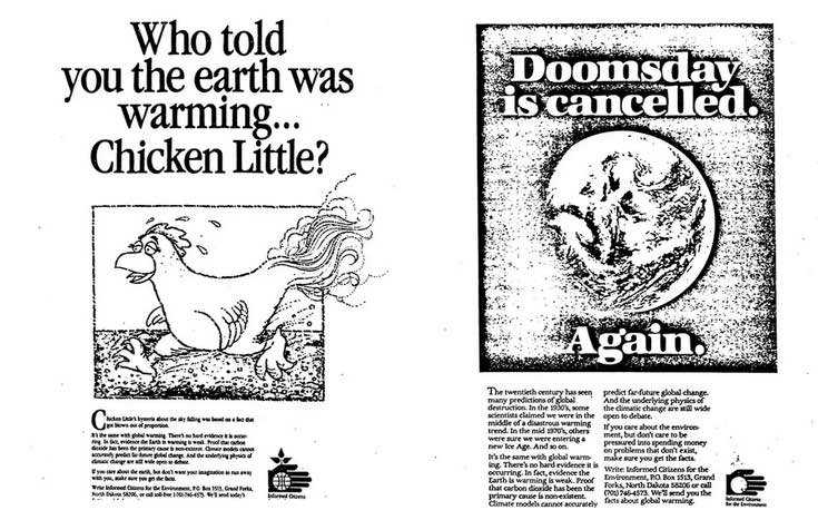 El cambio climático no existe publicidad