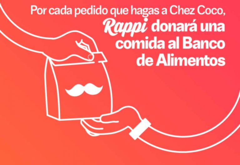 Chez Cocó y Rappi donarán provisiones al banco Alimento para Todos