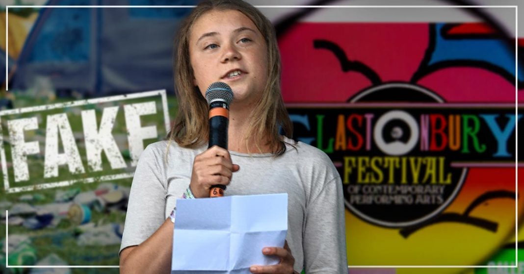 En redes sociales circulaban imágenes de la joven ambientalista Greta Thunberg que desacreditaban su activismo.