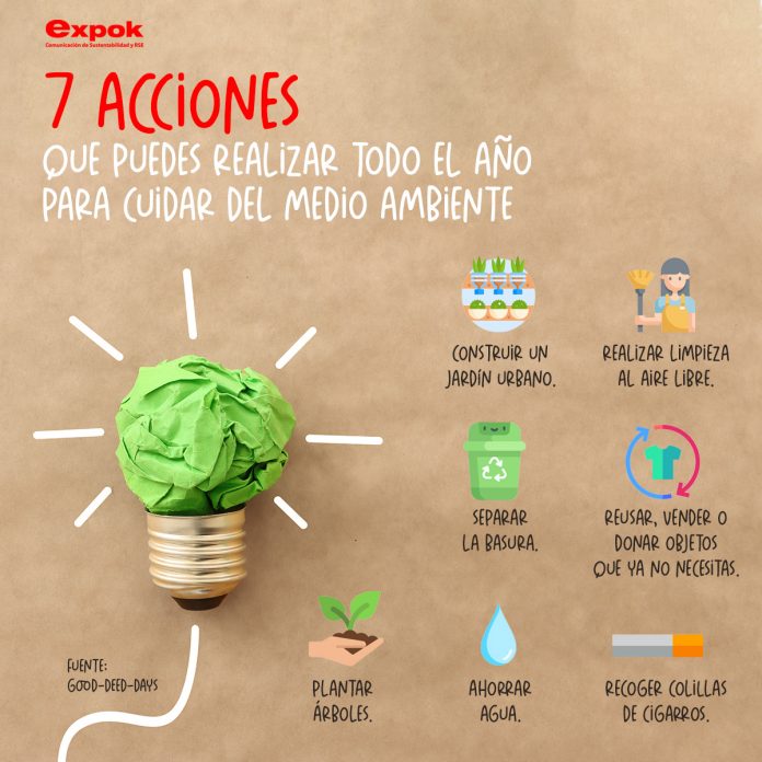 7 acciones que puedes realizar todo el año para cuidar del medio ambiente