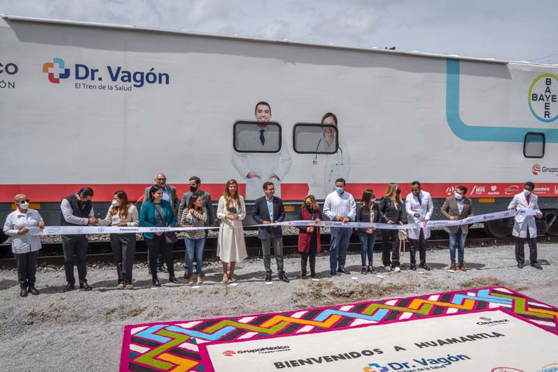 recorrido del Tren de la salud innaguracion