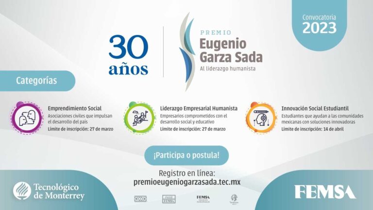 FEMSA y el Tec de Monterrey convocan a líderes sociales y empresariales a participar en el Premio Eugenio Garza Sada