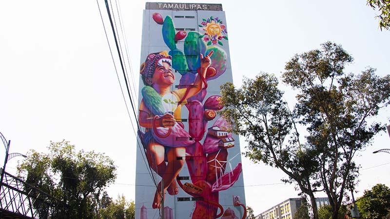 Murales ecológicos en Tlatelolco