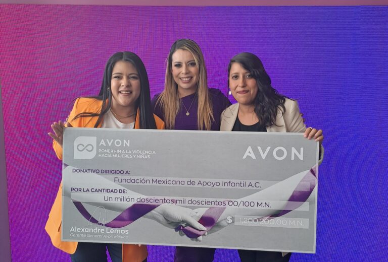 Avon contribuye a poner fin a la violencia de género con más de 6 millones de pesos donados