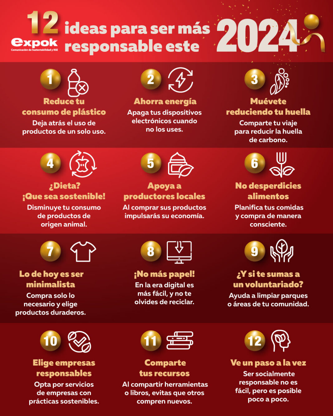 12 ideas para ser más responsable este 2024