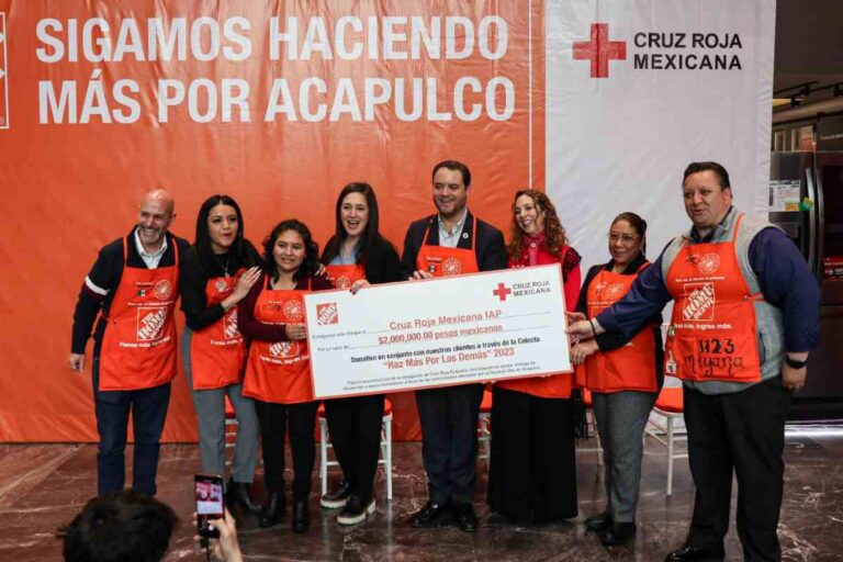 The Home Depot donó $2 millones de pesos a la Cruz Roja Mexicana en beneficio de los afectados por Otis