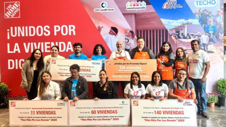 The Home Depot México dona más de $6 MDP para la construcción de 234 viviendas en 11 estados