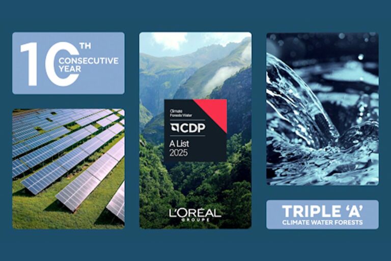 L’Oréal Groupe obtiene por décima vez consecutiva la calificación AAA de CDP por su compromiso con el liderazgo medioambiental