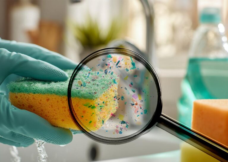 ¿Lavar platos también contamina?: Esponjas de cocina liberan microplásticos