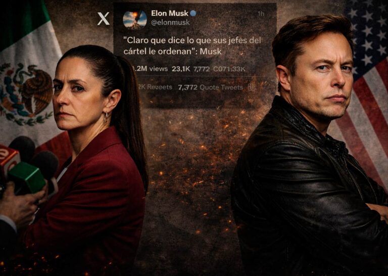 Sheinbaum descarta demanda vs Musk tras acusaciones sobre narcotráfico