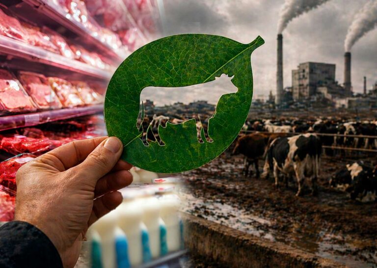 Casi el 100% de compromisos climáticos en carne y lácteos es greenwashing: Análisis