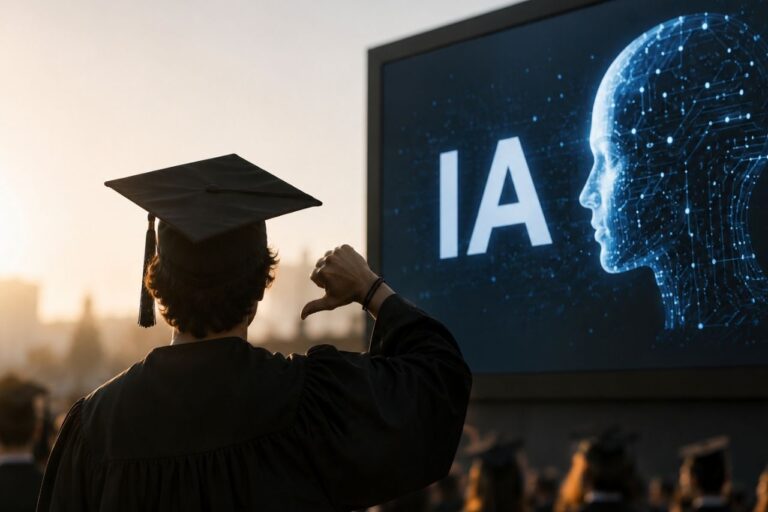 Del aplauso al abucheo: universitarios muestran rechazo a la IA y grandes tecnológicas
