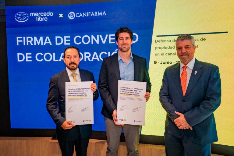 Mercado Libre y CANIFARMA firman convenio para proteger los derechos de propiedad intelectual de la industria farmacéutica en México