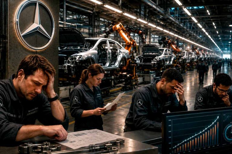 Mercedes-Benz pide a empleados trabajar más por el mismo sueldo: ¿eficiencia o retroceso laboral?