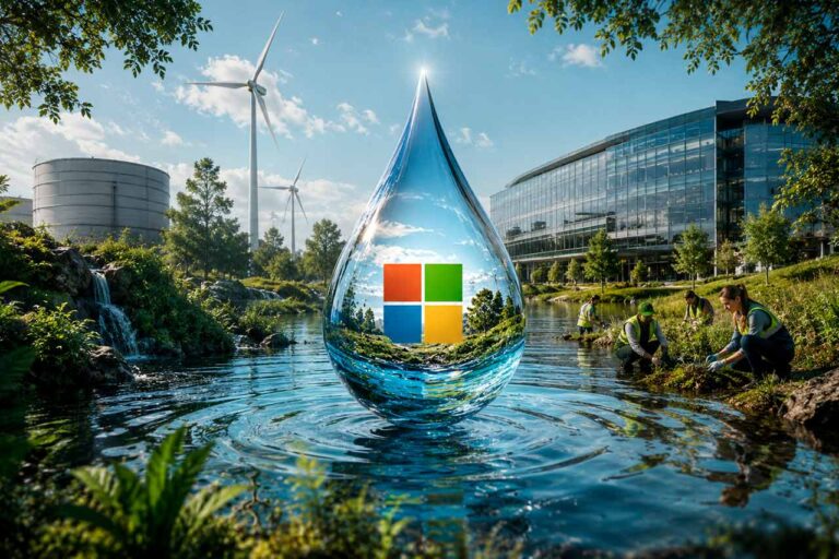 Microsoft se adelanta a 2030 y cumple antes su meta de balance hídrico positivo