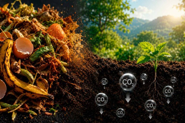 ¿Cómo pueden los residuos alimentarios ayudar a capturar carbono?