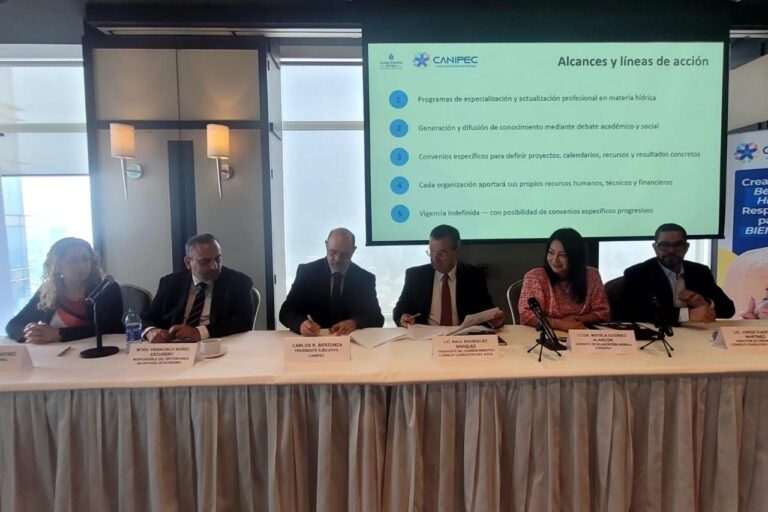 CANIPEC y el Consejo Consultivo del Agua firman convenio para impulsar la gestión sustentable del agua en México