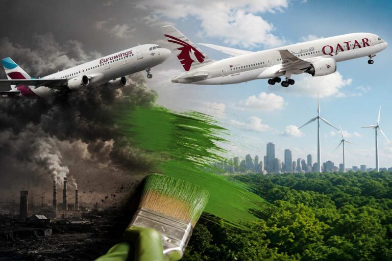 Greenwashing en la aviación: prohíben anuncios de Eurowings y Qatar Airways