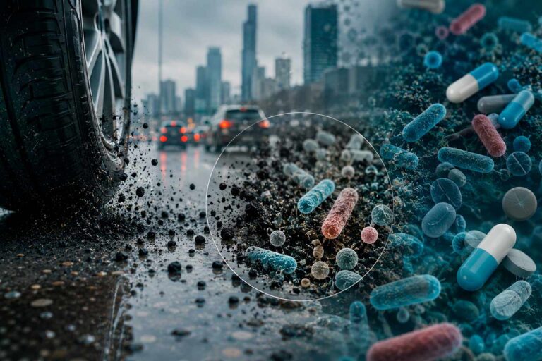 Contaminación por neumáticos podría estar impulsando la resistencia a los antibióticos