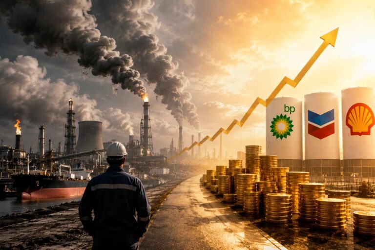 Mientras aumentan sus emisiones, BP, Chevron y Shell verán duplicadas sus ganancias