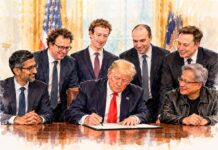 compañías de IA con Trump
