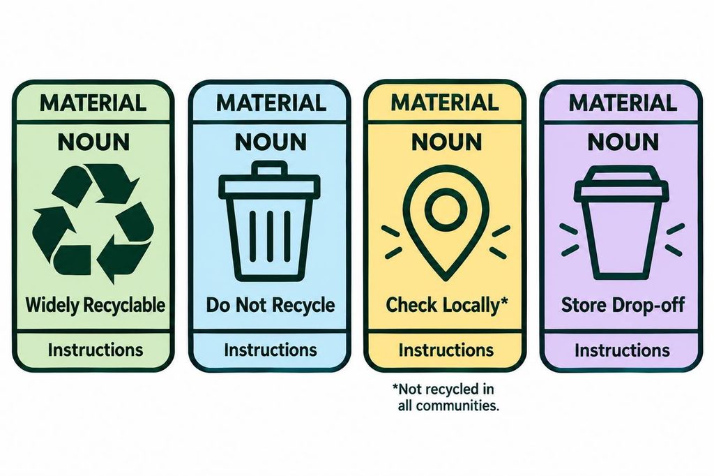 qué son las etiquetas de reciclaje